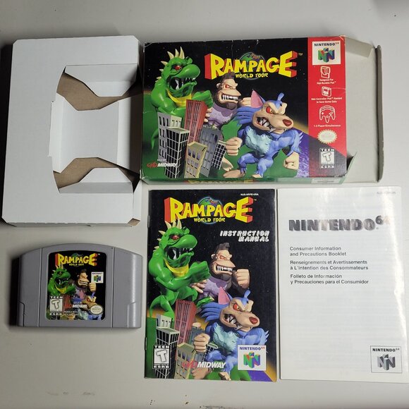Rampage World Tour Nintendo 64 N64 complete cib - Picture 2 of 14